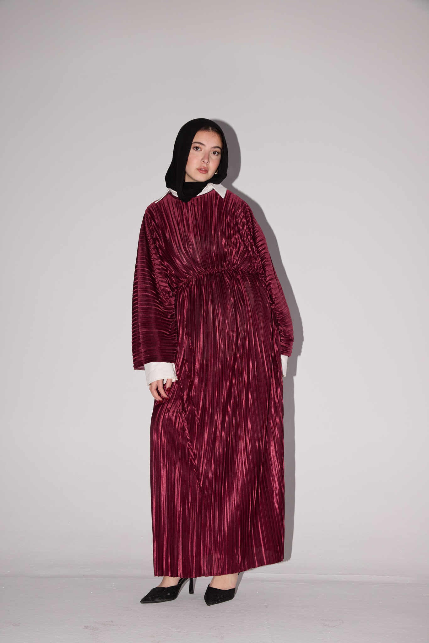 Nour Dress - Burgundy