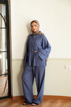 JASMINE set in blue .