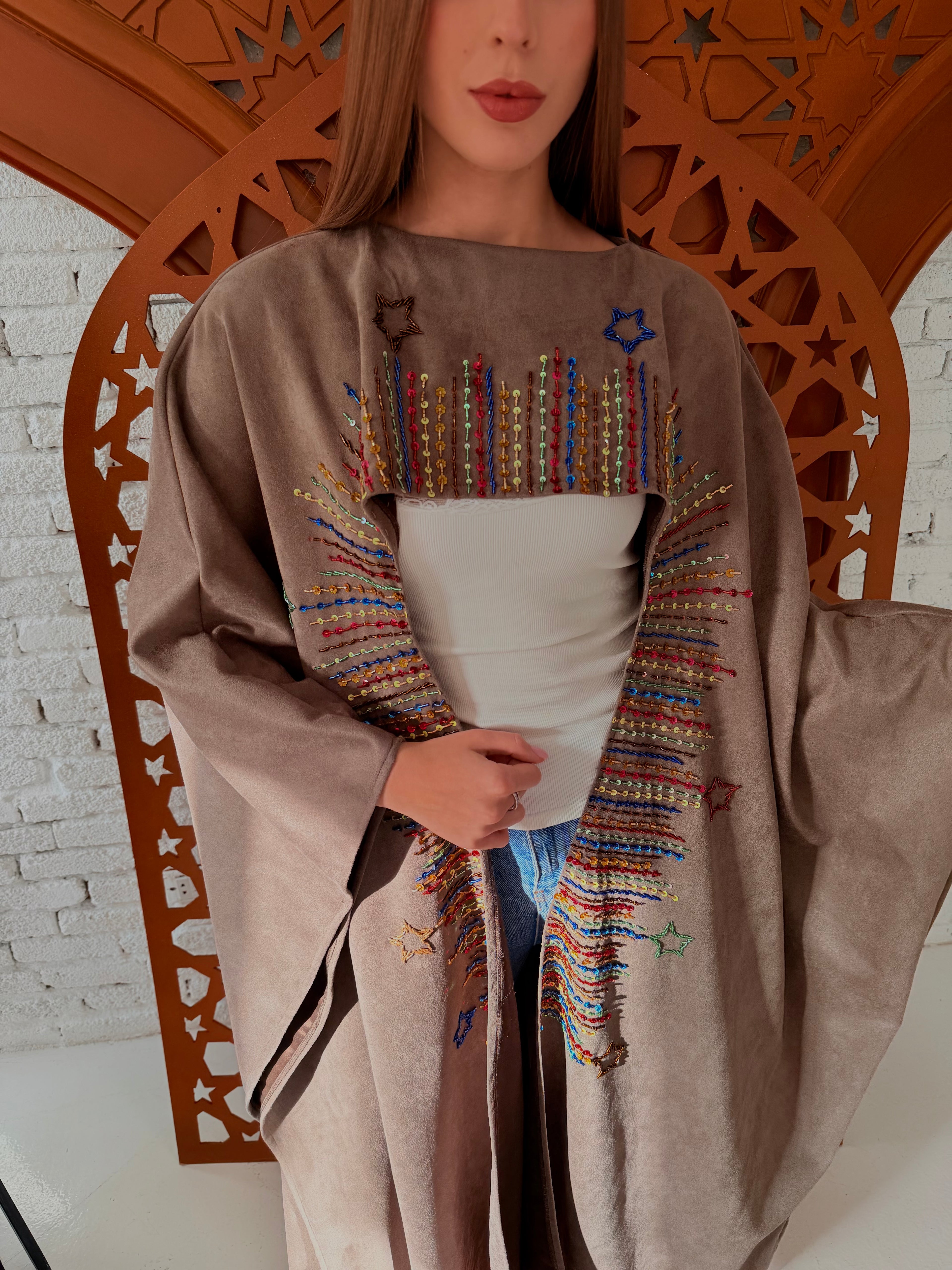 SULLA kaftan in gray