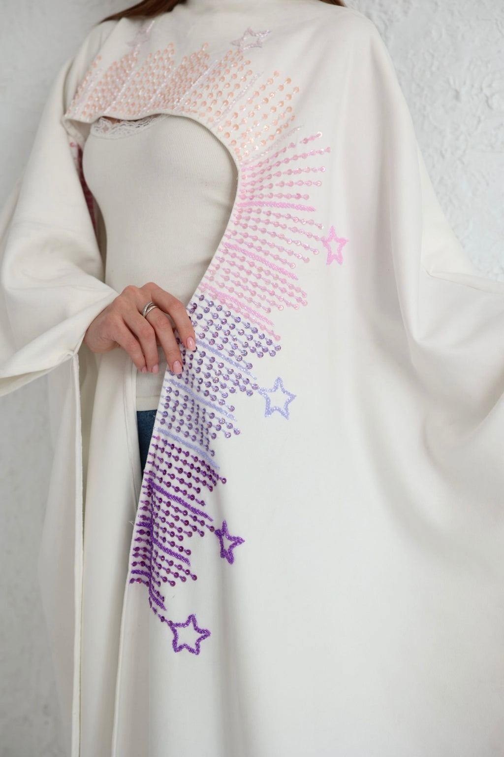 SULLA kaftan in white