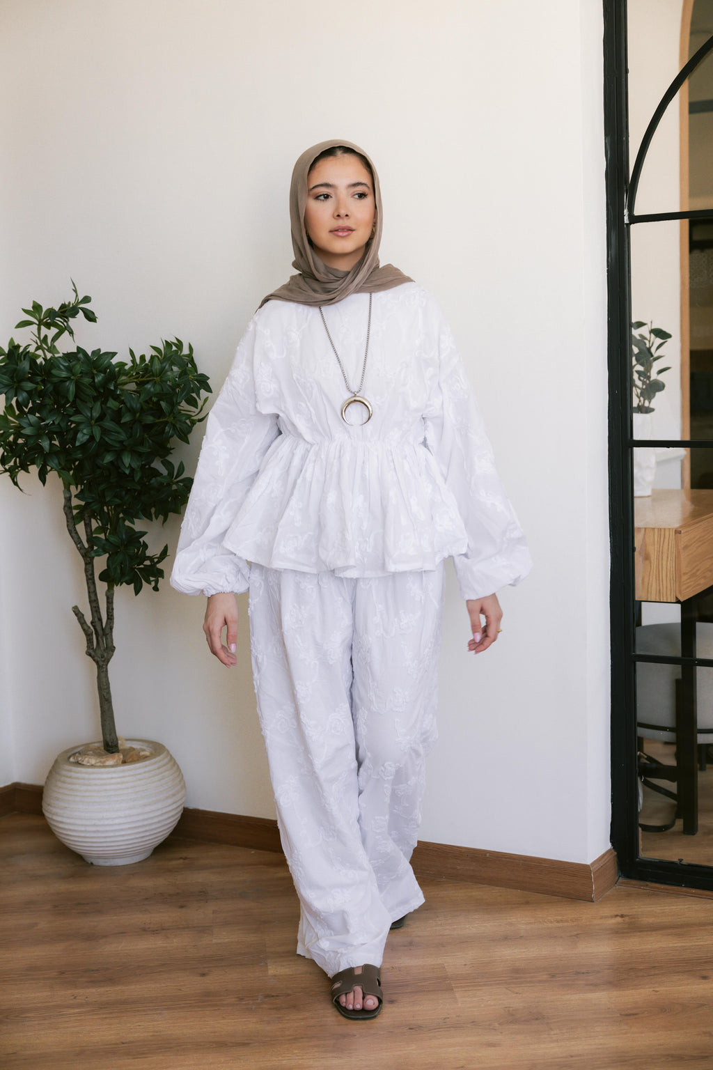 FLOWRA set in white.
