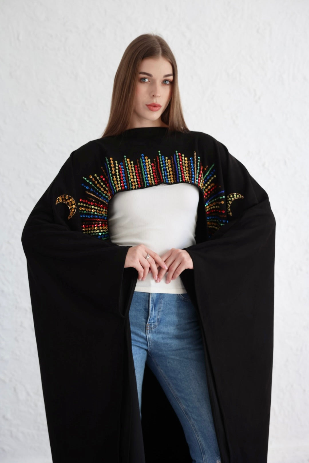 SULLA kaftan in black