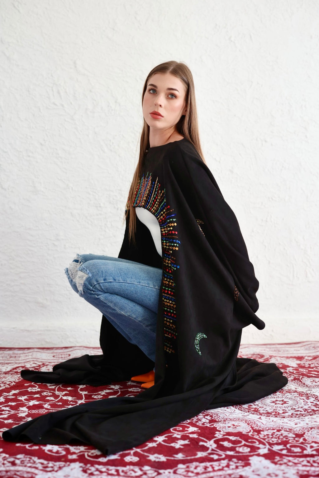 SULLA kaftan in black