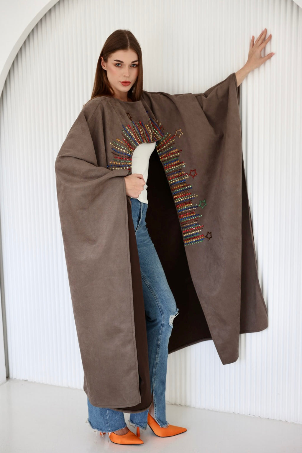 SULLA kaftan in gray