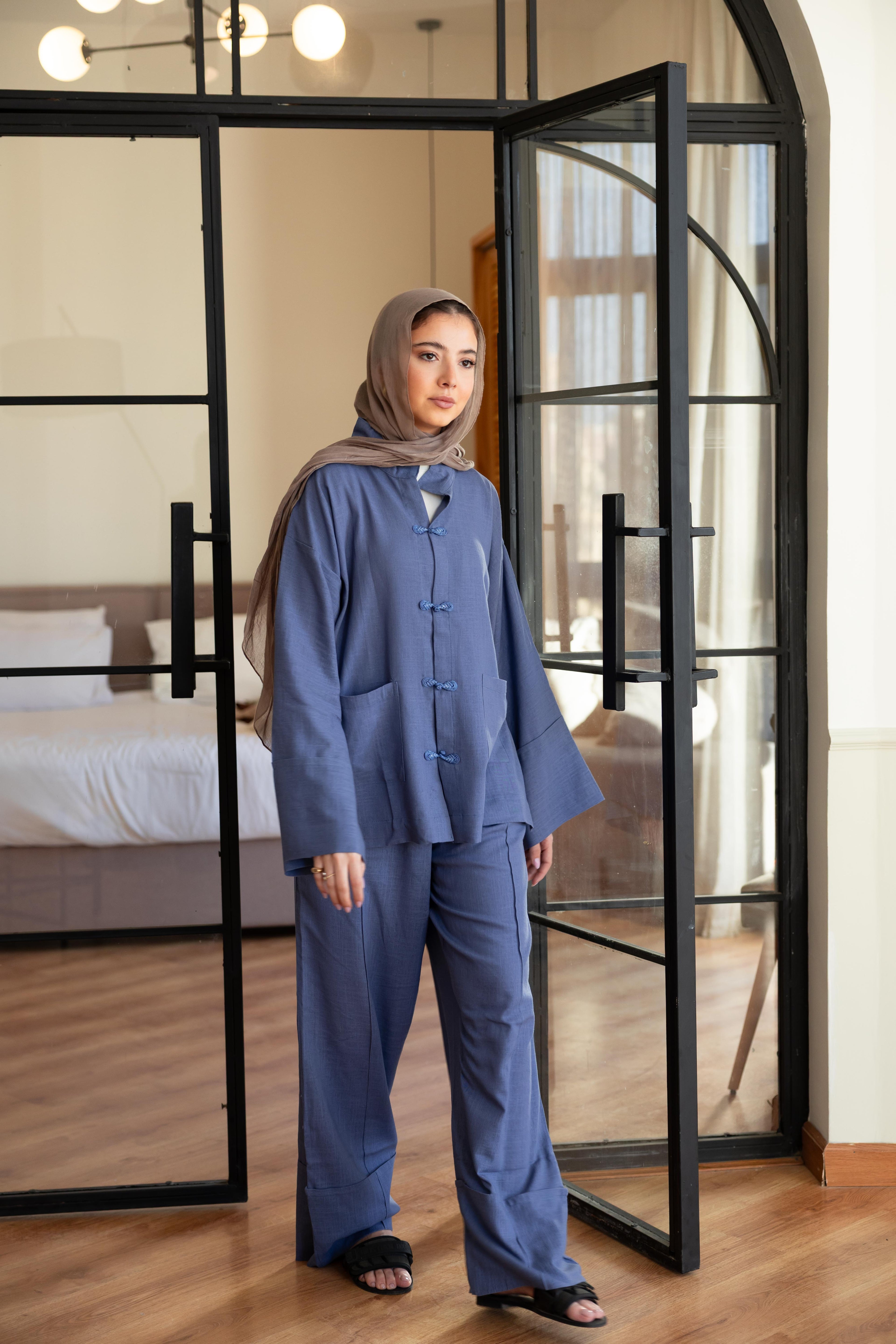 JASMINE set in blue .