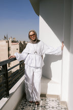 FLOWRA set in white.