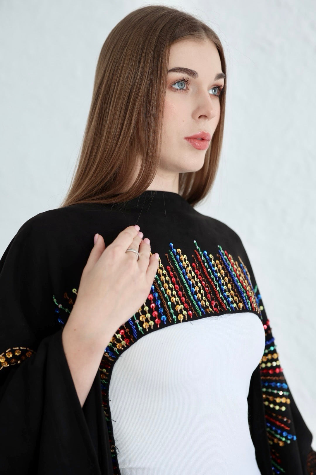 SULLA kaftan in black