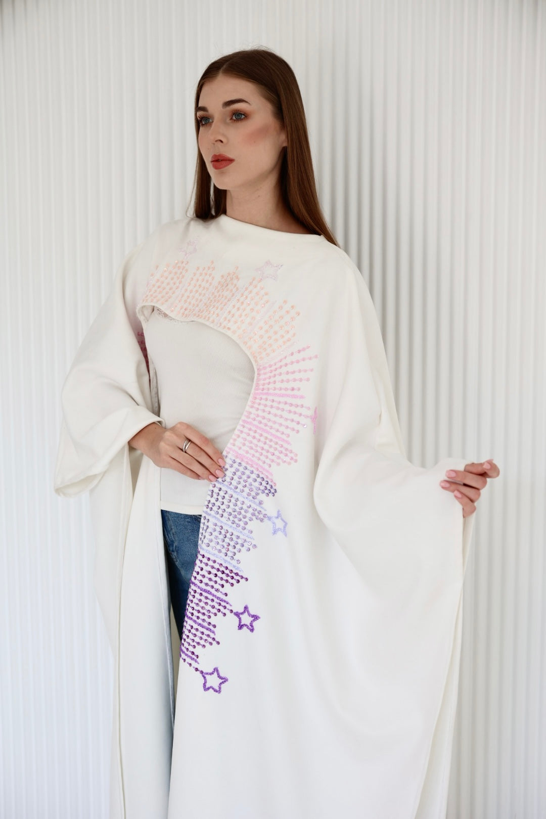 SULLA kaftan in white